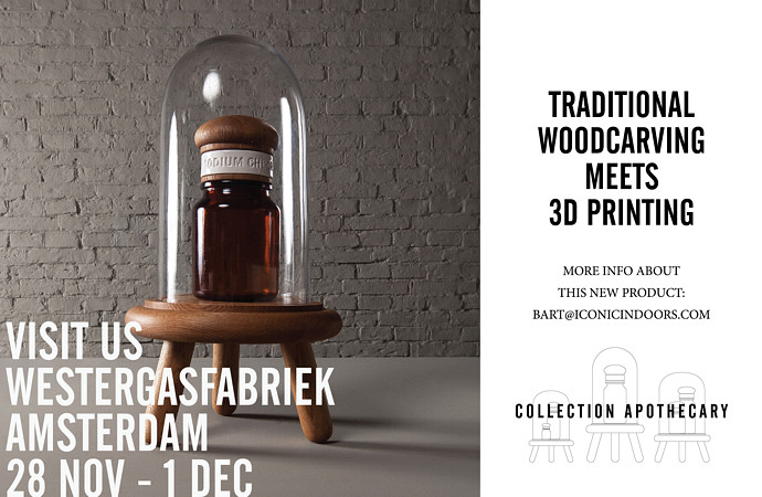 Traditional woodcarving meets 3D printing. Visit us at the Westergasfabriek in Amsterdam 28 Nov - 1 Dec